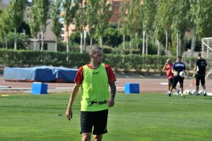 Aleix Vidal el 27-9-2011 trabajando con Lucas Alcaraz.