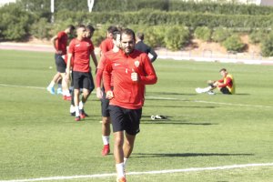 Verza al finalizar el entrenamiento.