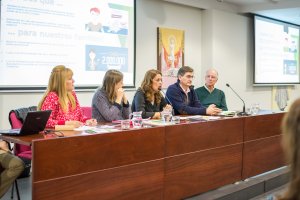 La consejera de Educación, esta tarde, en el foro sobre educación realizado en la sede de Unicaja.