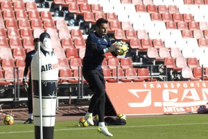 René Román en el entrenamiento.