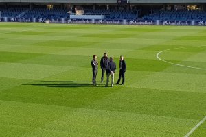 Lucas Alcaraz una hora antes de su regreso al banquillo del Almería.