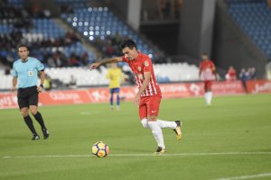 Gaspar en el partido en casa ante el Cádiz.