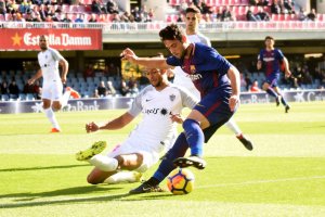 Joaquín en el partido celebrado en el Mini Estadi.