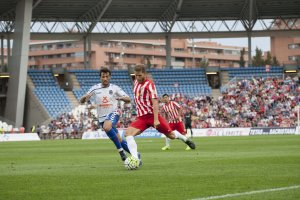 Morcillo en el Almería-Tenerife con Sergi de míster.