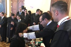 Toma de posesión de la presidenta el año pasado.