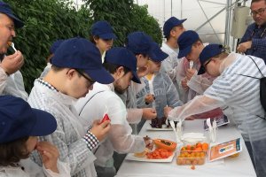 Acto social en la empresa Biosabor.