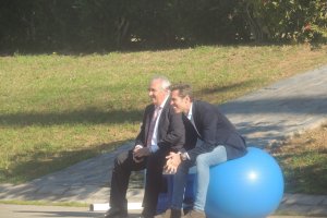 Alfonso García y Corona en el campo Anexo.
