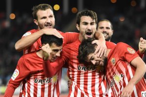 Fiesta tras el gol de Juan Muñoz.