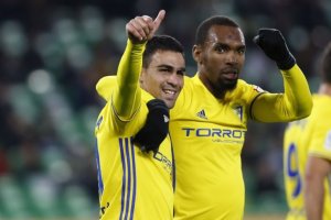 Dani Romera celebrando su gol al Albacete.