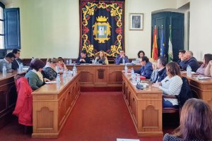 Pleno del Ayuntamiento de Níjar, celebrado el viernes, que aprobó la propuesta de lugar para el nuevo cuartel.