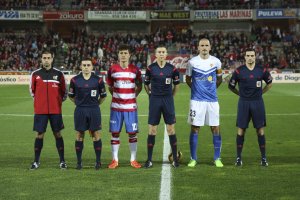 Capitán Soriano en el Granada-Almería 2014/15.