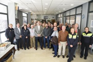 Ramón Fernández-Pacheco, alcalde de Almería;?el concejal de Seguridad, Manuel Guzmán; el superintendente de la Policía Local, Jorge Quesada; Carmen M