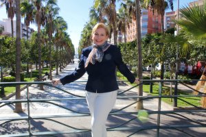 Ana Cristina Carrodeguas primera dama de Miami, en el Mirador de la Rambla, posa para La Voz.