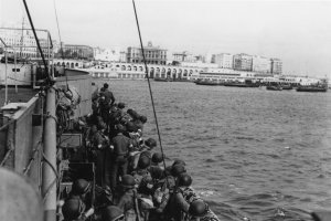 Imagen del desembarco aliado en el Norte de Africa conocido como Operación Torch