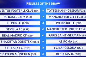 Los emparejamientos de octavos de final.
