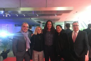 Javier Romero, Eugenia Martínez de Irujo, Tomatito, su mujer y Pedro M. de la Cruz.