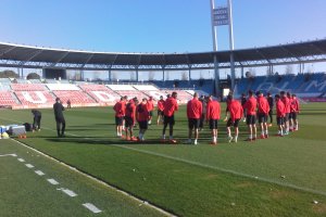 Entrenamiento en el Estadio.