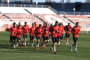 Fidel no se ejercitó con sus compañeros.