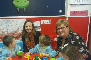 La delegada de Educación y la directora del IAM, en la presentación de la campaña del juguete no sexista ni violento.