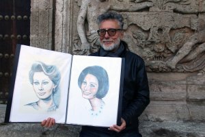 Miguel Albesa guarda cientos de retratos de la actriz italiana, recientemente galardonada en el festival de Almería.