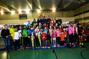 El podio final en el pabellón de Huércal.