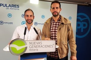 Daniel Royen y José Crespo, presidente y vicesecretario de NNGG de Almería