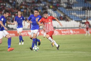 Pozo en el partido ante el Oviedo.