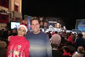 Mónica Ruiz y Juan Francisco Plaza, en el Teatro Real.