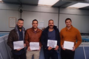 Los agentes  Antonio, Rubén, Francisco y Antonio José, 4 de los 5 premiados.