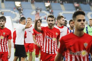 Juan Muñoz en el partido contra el Lorca.