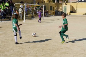 Los más pequeños compitiendo en Los Eucaliptus.