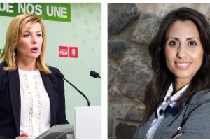 Teresa Piqueras, portavoz socialista en Adra (izquierda) y Carmen B. López, portavoz de los populares en Adra (derecha).