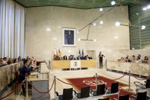 Pleno municipal del Ayuntamiento de Almería que deberá aprobar las cuentas para el presente año.