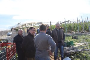 Visita del consejero a la zona afectada.