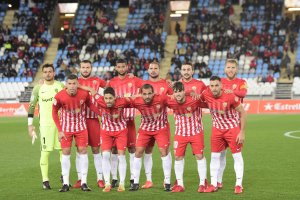 El once del Almería contra el Lugo.