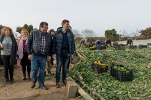 Visita de Sánchez Teruel y José Miguel Alarcón a la zona afectada por los tornados.