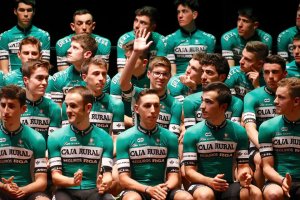 Cristian Rodríguez durante su presentación con el Caja Rural - Seguros RGA