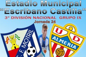 El cartel del partido en Motril.