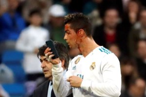 Cristiano Ronaldo a su salida del césped del Bernabéu. / BeIn LaLiga