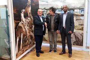 El concejal José Galdeano durante su estancia en la reunión internacional Urbact Arrival Cities.