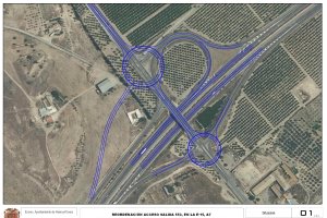 Proyecto para la reordenación del tráfico en la salida 553 de la autovía A-7.