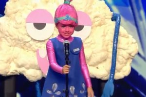 Valeria Zarza minutos antes de su actuación.