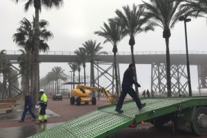 Comienzo de las obras en el Cable Inglés. Twitter puerto