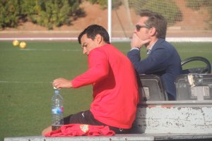 Corona con Tino Costa este miércoles.