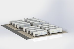 Maqueta de la planta de almacenamiento de energía eléctrica de Carboneras.