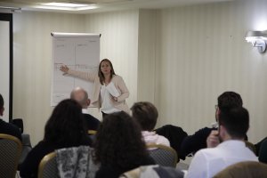 Silvia García en una de sus sesiones formativas.