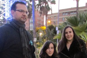 El equipo, con la ausencia de Marina, formado por Fátima, Patricia y Eduardo.