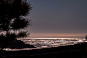 Invernaderos del Poniente en una vista crepuscular