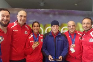 Los medallistas veteranos.