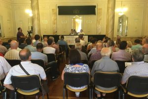 Asamblea de AEMEC del pasado mes de julio con los afectados por el Popular